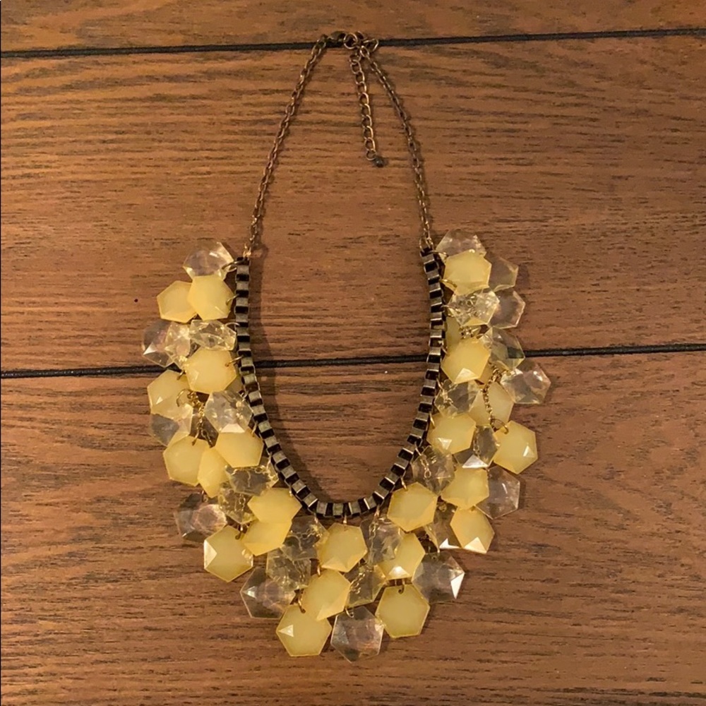 Yellow statement necklace